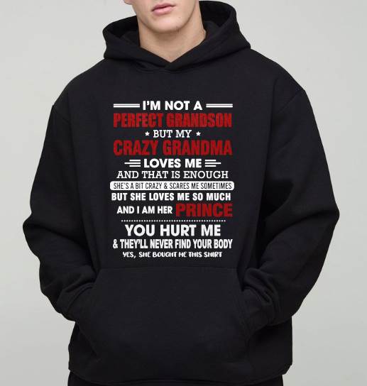 NOT A PERFECT GRANDSON, BUT LOVED BY MY CRAZY GRANDMA - FROM GRANDMA - TLEE00 (SKU2603-187-00)