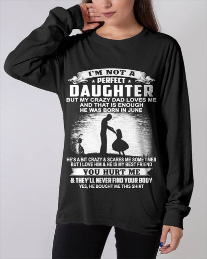 DAD BORN IN JUNE AND DAUGHTER BEST FRIENDS - FROM DAD - TLEE06 (SKU2605-166-06)
