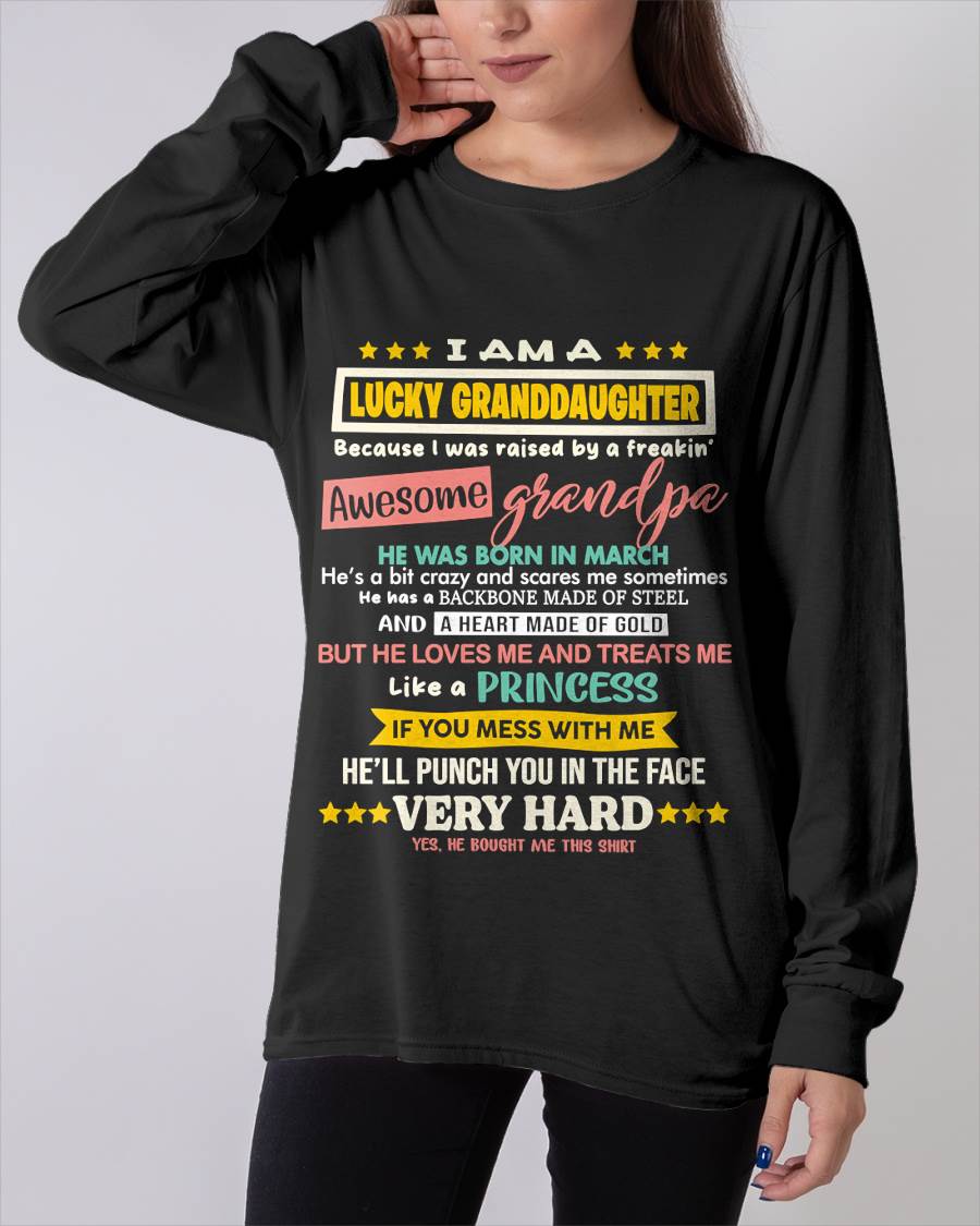 MARCH GRANDPA – BLESSED GRANDDAUGHTER RAISED BY AN AMAZING GRANDPA - FROM GRANDPA - TLEE03 (SKU2603-273-03)