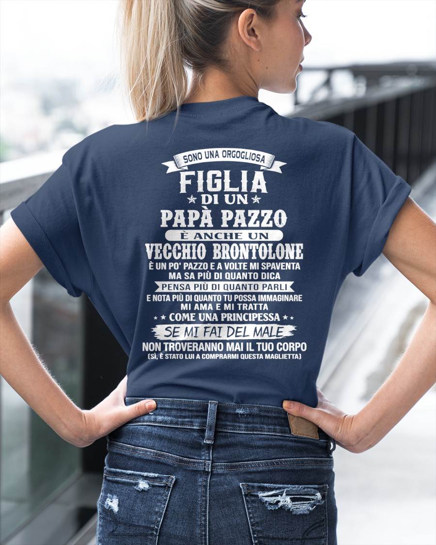 FIGLIA DI UN PAPÀ PAZZO - REGALO DA PAPÀ  - TLEE00 (SKU2606-155-00)