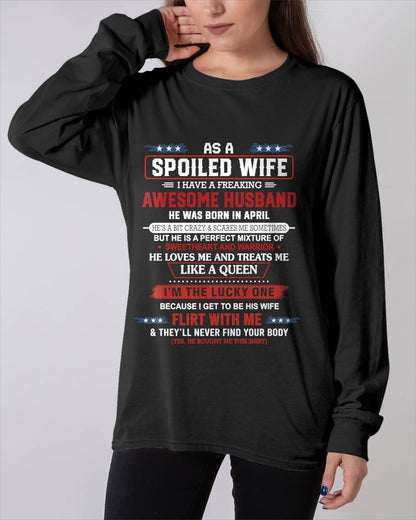 APRIL - AS A SPOILED WIFE  I HAVE A FREAKING AWESOME HUSBAND - FROM HUSBAND - TLEE04 (SKU12-290-04)