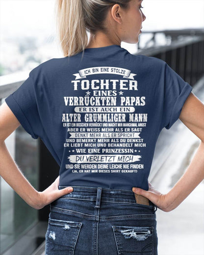 TOCHTER EINES VERRÜCKTEN PAPAS SHIRT - GESCHENK VOM PAPA  - TLEE00 (SKU2606-230-00)