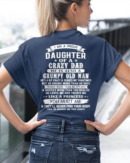 PROUD DAUGHTER OF A CRAZY DAD - FROM DAD - TLEE00 (SKU2606-70-00)