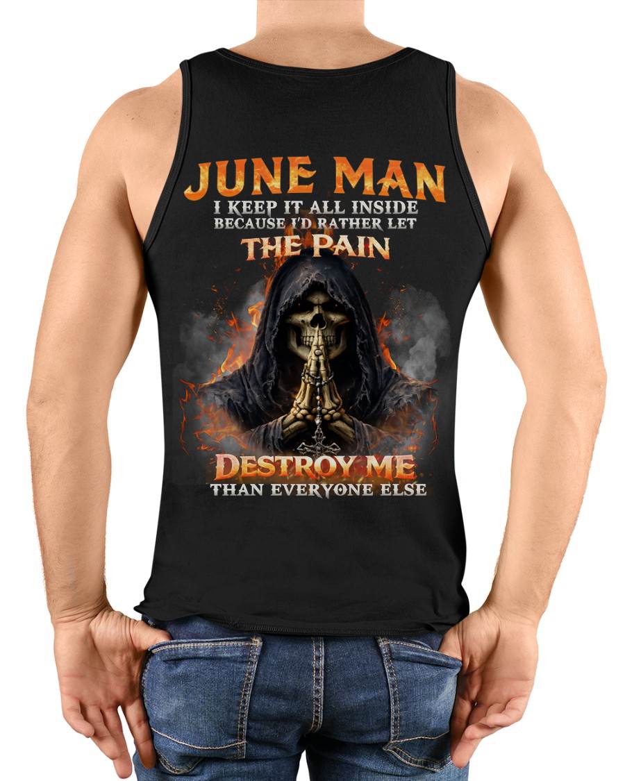 JUNE MAN SKULL SHIRT – I KEEP IT ALL INSIDE DARK GOTHIC T-SHIRT - FOR MAN - TLEE06 (SKU2604-136-06)