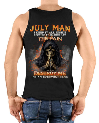JULY MAN SKULL SHIRT – I KEEP IT ALL INSIDE DARK GOTHIC T-SHIRT - FOR MAN - TLEE07 (SKU2604-136-07)