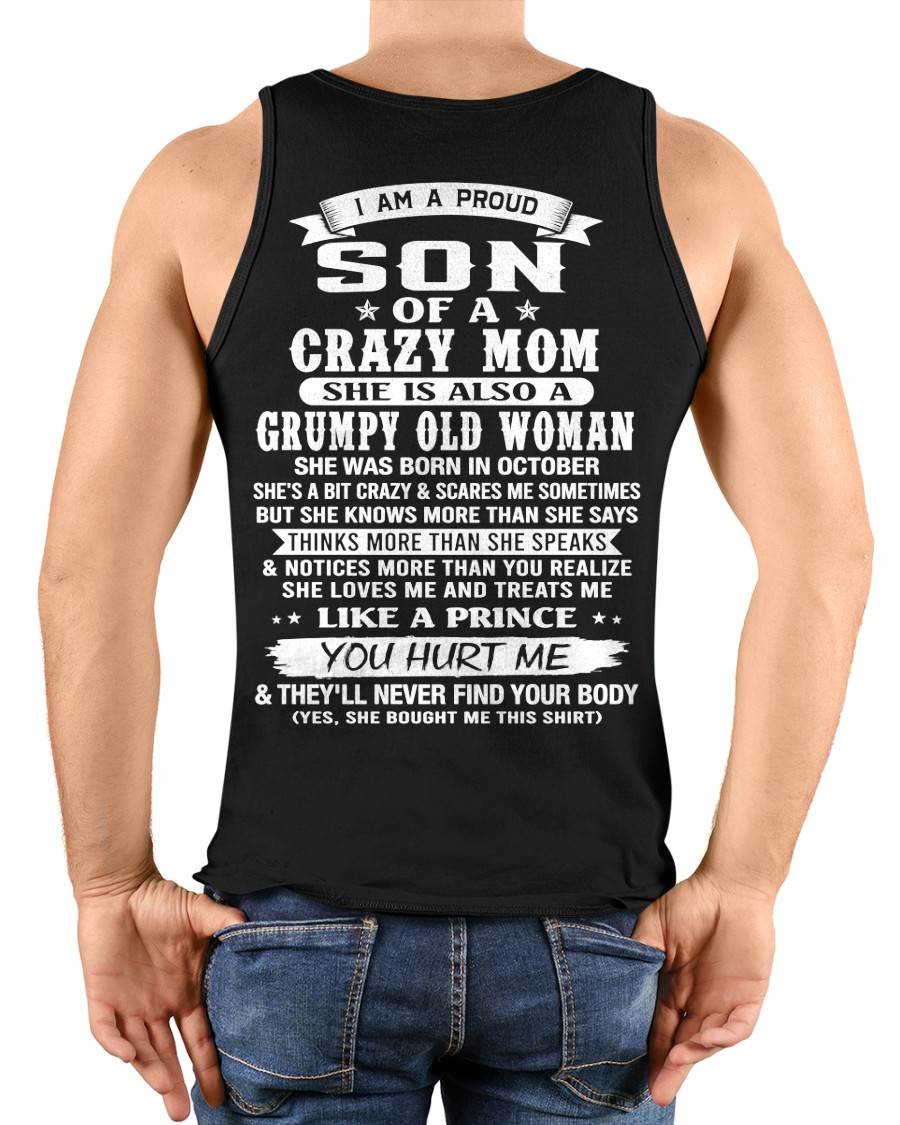 OCTOBER - PROUD SON OF A CRAZY MOM - FROM MOM - TLEE10 (SKU2606-127-10)