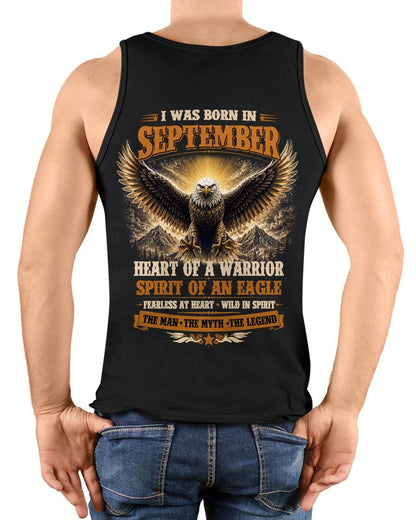 SEPTEMBER BORN WARRIOR EAGLE SHIRT DESIGN - FOR MAN - TLEE09 (SKU2605-225-09)