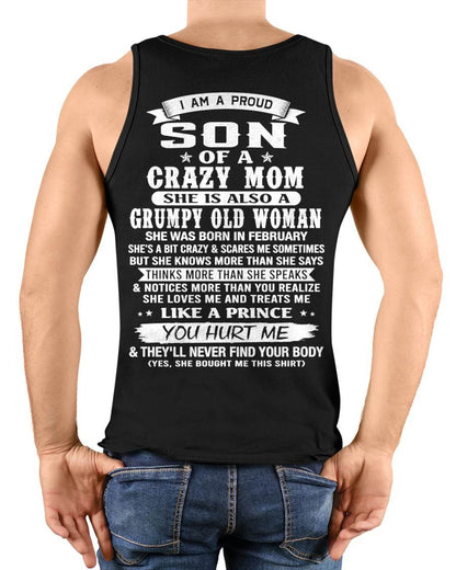 FEBRUARY - PROUD SON OF A CRAZY MOM - FROM MOM - TLEE02 (SKU2606-127-02)