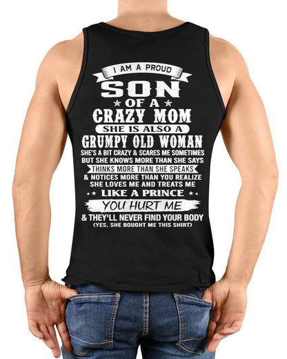 PROUD SON OF A CRAZY MOM - FROM MOM - TLEE00 (SKU2606-127-00)