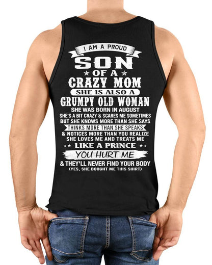 AUGUST - PROUD SON OF A CRAZY MOM - FROM MOM - TLEE08 (SKU2606-127-08)