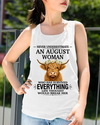AUGUST WOMAN HIGHLAND COW SHIRT - FOR WOMEN - TLEE08 (SKU2606-158-08)