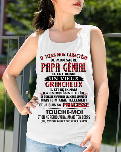 MARS / FILLE À PAPA GÂTÉE ET FIÈRE - CADEAU DE PAPA - TLEE03 (SKU2605-355-03)
