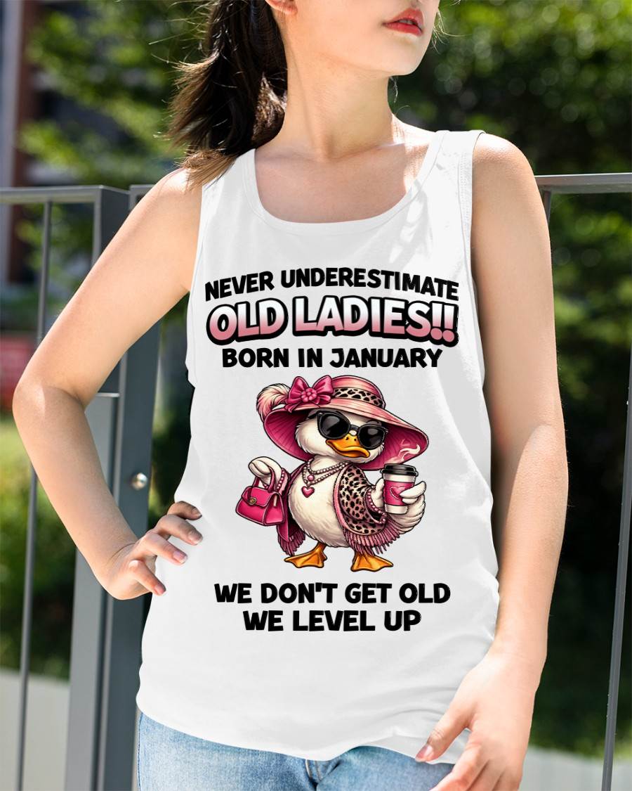 JANUARY LADIES – WE DON’T GET OLD, WE LEVEL UP - FOR WOMEN - TLEE01 (SKU2604-35-01)
