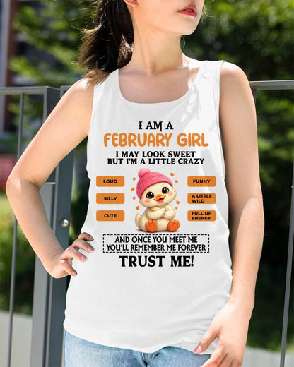 FEBRUARY GIRL - SWEET, LOUD, AND A LITTLE WILD, FULL OF LIFE AND ENERGY - FOR WOMEN - TLEE02 (SKU2603-200-02)