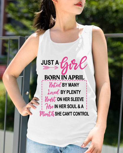 BORN IN APRIL – A GIRL WITH ATTITUDE, HEART, AND A MOUTH SHE CAN’T CONTROL - FOR WOMEN - TLEE04 (SKU2603-363-04)