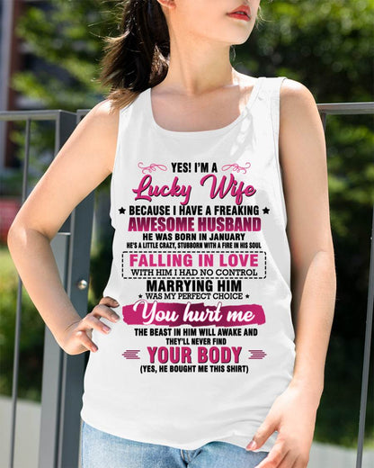 JANUARY - YES! I’M A LUCKY WIFE  BECAUSE I HAVE A FREAKING AWESOME HUSBAND - FROM HUSBAND - TLEE01 (SKU26T-01-08-01)