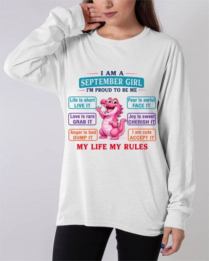 SEPTEMBER GIRL – MY LIFE MY RULES - FOR WOMEN - TLEE09 (SKU2604-245-09)