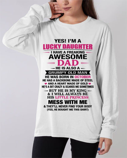 OCTOBER - A LUCKY DAUGHTER – DADDY’S LITTLE PRINCESS - FROM DAD - TLEE10 (SKU2604-16-10)