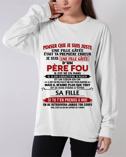 MARS / PAPA FOU, FILLE GÂTÉE - CADEAU DE PAPA - TLEE03 (SKU2605-354-03)