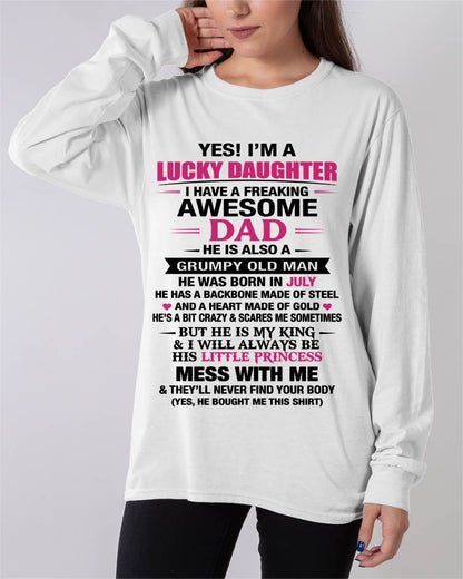 JULY - A LUCKY DAUGHTER – DADDY’S LITTLE PRINCESS - FROM DAD - TLEE07 (SKU2604-16-07)