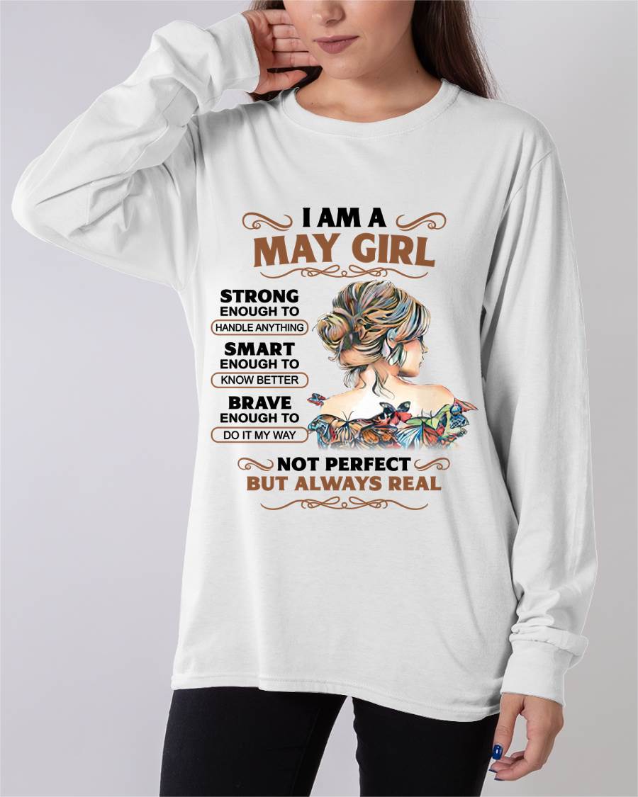 MAY – INSPIRATIONAL WOMEN’S SHIRT NOT PERFECT BUT REAL - FOR WOMEN - TLEE05 (SKU2604-159-05)