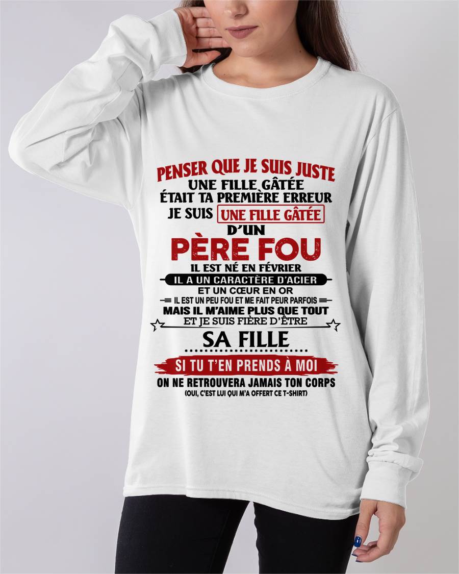 FÉVRIER / PAPA FOU, FILLE GÂTÉE - CADEAU DE PAPA - TLEE02 (SKU2605-354-02)