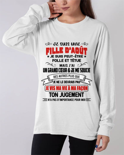 FILLE D’AOÛT – FIÈRE ET LIBRE – POUR LES FEMMES - TLEE08 (SKU2603-354-08)