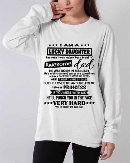FEBRUARY - I AM A LUCKY DAUGHTER BECAUSE I WAS RAISED BY A FREAKIN' AWESOME DAD - FROM DAD - TLEE02 (SKU2603-177-02)