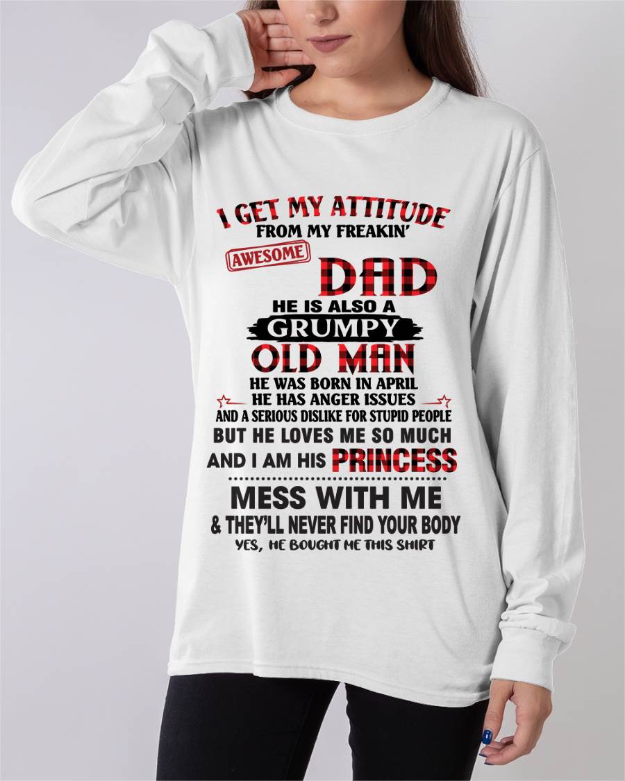 APRIL - I GET MY ATTITUDE FROM MY FREAKIN' AWESOME DAD - FROM DAD - TLEE04 (SKU2603-78-04)
