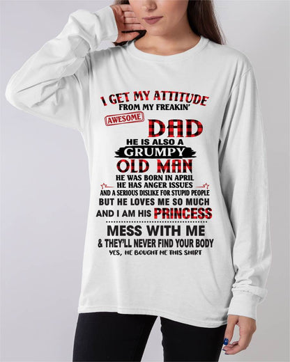 APRIL - I GET MY ATTITUDE FROM MY FREAKIN' AWESOME DAD - FROM DAD - TLEE04 (SKU2603-78-04)