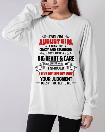 AUGUST - MY LIFE, MY RULES, AND I STAND BY EVERY CHOICE I MAKE - FOR WOMEN - TLEE08 (SKU26T-01239-08)
