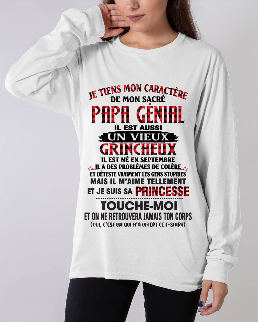 SEPTEMBRE / FILLE À PAPA GÂTÉE ET FIÈRE - CADEAU DE PAPA - TLEE09 (SKU2605-355-09)