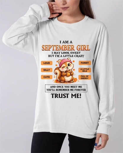 SEPTEMBER GIRL - SWEET BUT A LITTLE CRAZY AND FULL OF ENERGY - FOR WOMEN - TLEE09 (SKU2603-126-09)