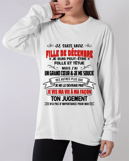 FILLE DE DÉCEMBRE – FIÈRE ET LIBRE – POUR LES FEMMES - TLEE12 (SKU2603-354-12)