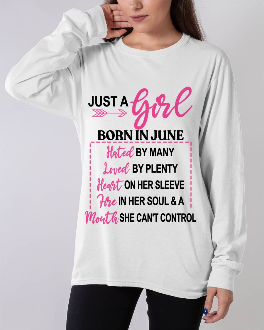 BORN IN JUNE – A GIRL WITH ATTITUDE, HEART, AND A MOUTH SHE CAN’T CONTROL - FOR WOMEN - TLEE06 (SKU2603-363-06)