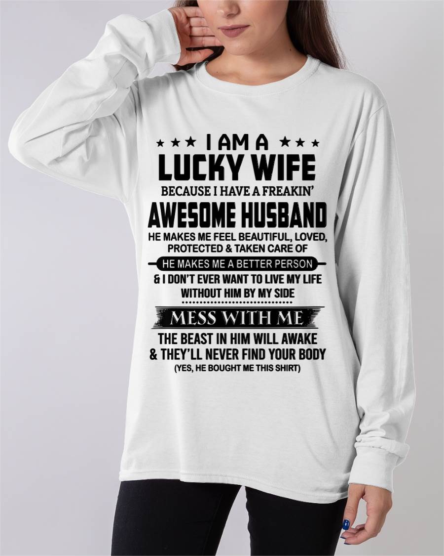 LUCKY WIFE OF AN AWESOME HUSBAND - FROM HUSBAND - TLEE00 (SKU2605-97-00)