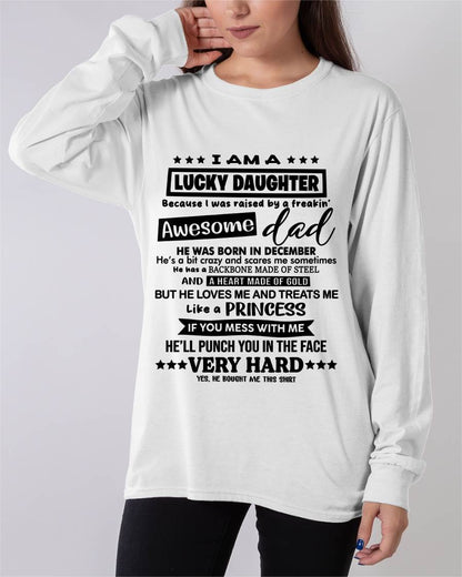 DECEMBER - I AM A LUCKY DAUGHTER BECAUSE I WAS RAISED BY A FREAKIN' AWESOME DAD - FROM DAD - TLEE12 (SKU2603-177-12)