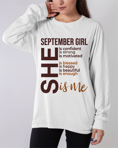 SEPTEMBER BORN GIRL – CONFIDENT & STRONG - FOR WOMEN - TLEE09 (SKU2605-04-09)