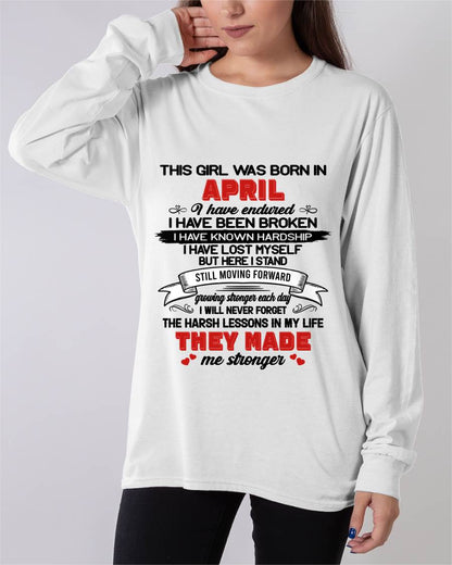 APRIL - EVERY HARD LESSON MADE ME STRONGER - FOR WOMEN - TLEE04 (SKU2602-22-04)
