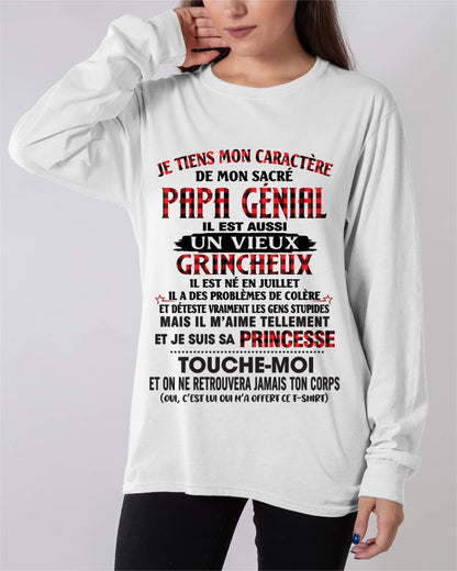 JUILLET / FILLE À PAPA GÂTÉE ET FIÈRE - CADEAU DE PAPA - TLEE07 (SKU2605-355-07)