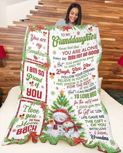 BLANKET FOR GRANDDAUGHTER – COMFORT & WARMTH GIFT Sherpa Fleece Blanket NTTD00 (SKUB-CHRISTMAS)