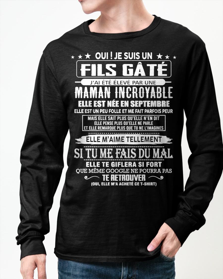 SEPTEMBRE - FILS GÂTÉ – CADEAU DE MAMAN - TLEE09 (SKU26T-0172-09)