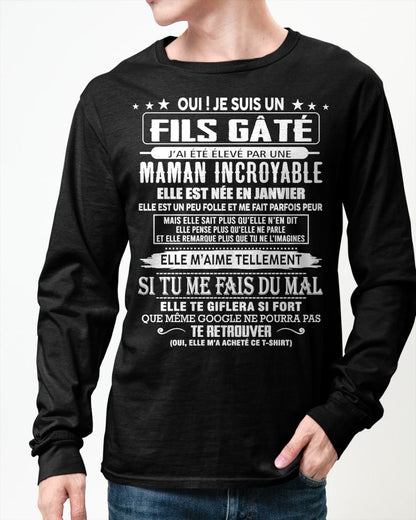 JANVIER - FILS GÂTÉ – CADEAU DE MAMAN - TLEE01 (SKU26T-0172-01)