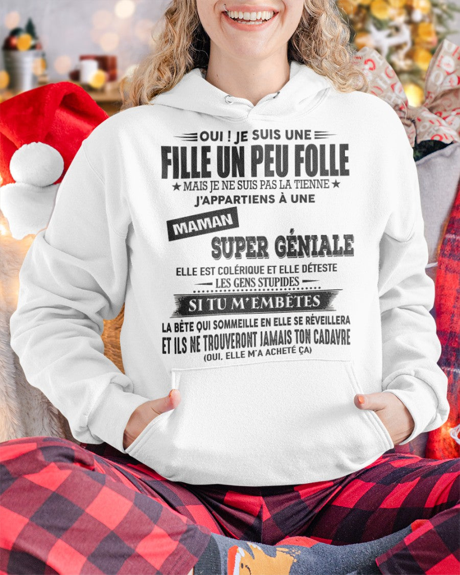 T-SHIRT JE SUIS UNE FILLE CHANCEUSE – CADEAU TOUCHANT DE MAMAN INCROYABLE - fr00 / TLEE00