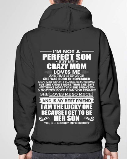 NOVEMBER MOM - SHE MAY BE CRAZY BUT SHE LOVES ME UNCONDITIONALLY - FROM MOM - TLEE11 (SKU2604-84-11)