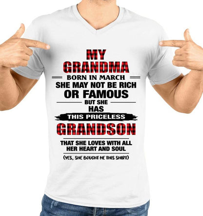 MARCH GRANDMA LOVES ME – PRICELESS GRANDSON GIFT- FROM GRANDMA - TLEE03 (SKU2604-260-03)