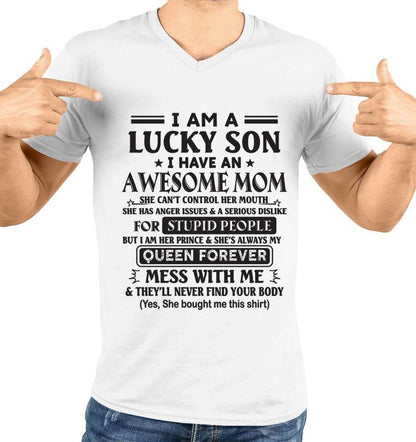 I AM A LUCKY SON I HAVE AN AWESOME MOM - FROM MOM - TLEE00 (SKU11-37-00)