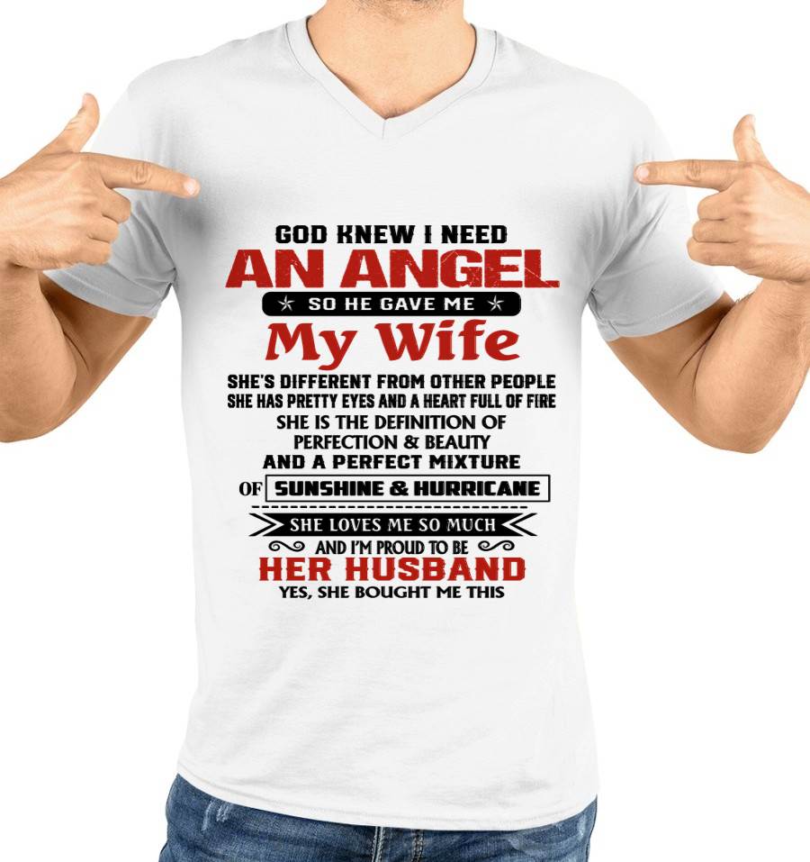 GOD KNEW I NEEDED AN ANGEL SO HE GAVE ME MY WIFE - FROM WIFE - TLEE00 (SKU26T-01-54-00)