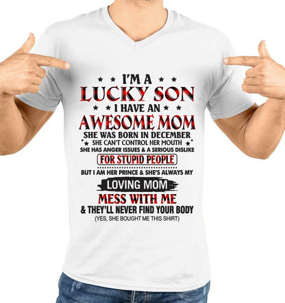 DECEMBER - I’M A LUCKY SON I HAVE AN AWESOME MOM - FROM MOM - TLEE12 (SKU26T-01-24-12)