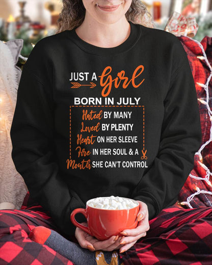 A GIRL BORN IN JULY – WITH A WARM HEART, A FIERY SOUL, AND A MOUTH THAT’S HARD TO CONTROL - FOR WOMEN - TLEE07 (SKU10-55-07)